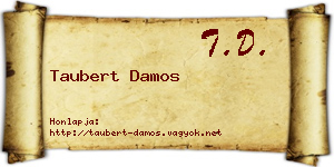 Taubert Damos névjegykártya